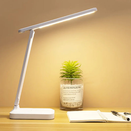 6000mAh Chargeable LED Table Lamp USB 3 Color Stepless Dimmable Desk Lamp Touch Foldable Eye Protection Reading Night Light - Il mio negozio