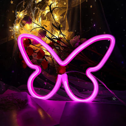 Butterfly Neon Sign USB/Battery Powered Cat LED Neon Light Skull Neon Lamp Wall Art Decor for Home - Il mio negozio