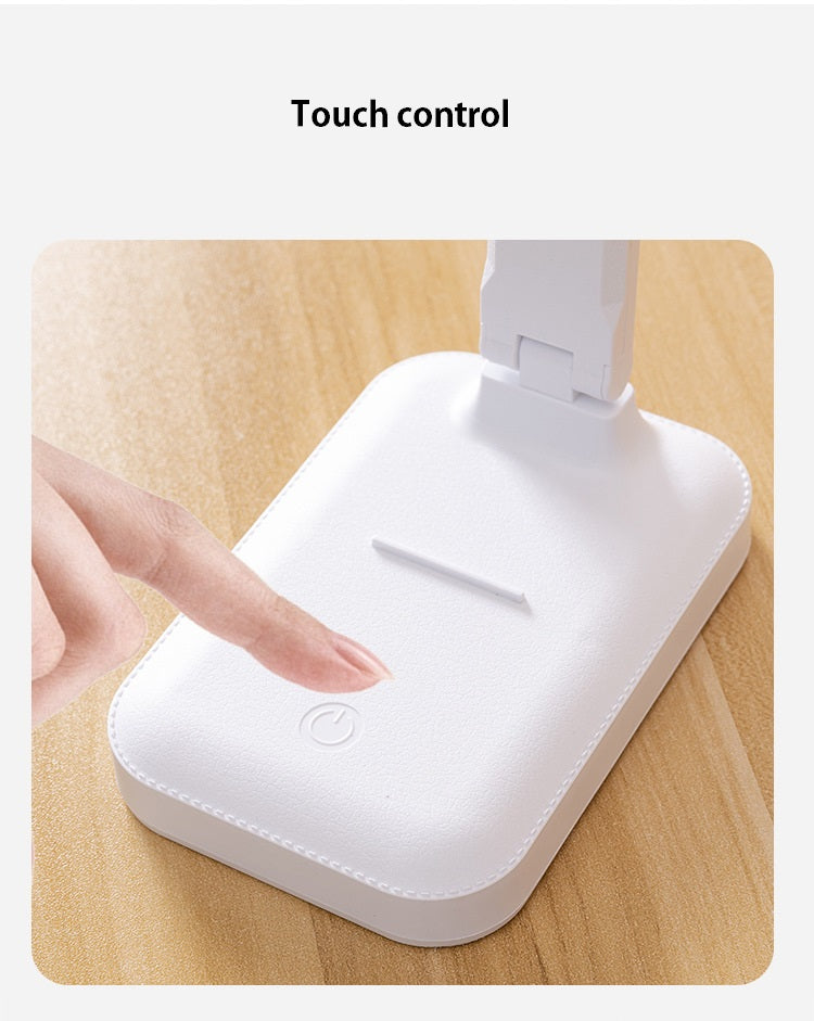 6000mAh Chargeable LED Table Lamp USB 3 Color Stepless Dimmable Desk Lamp Touch Foldable Eye Protection Reading Night Light - Il mio negozio