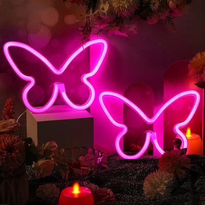 Butterfly Neon Sign USB/Battery Powered Cat LED Neon Light Skull Neon Lamp Wall Art Decor for Home - Il mio negozio