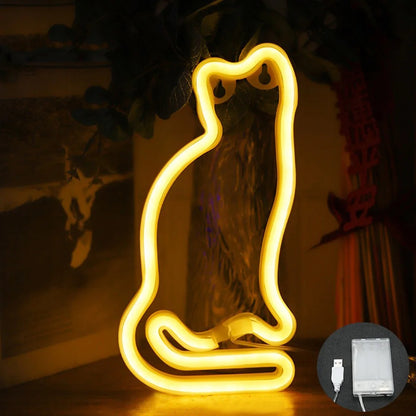 Butterfly Neon Sign USB/Battery Powered Cat LED Neon Light Skull Neon Lamp Wall Art Decor for Home - Il mio negozio