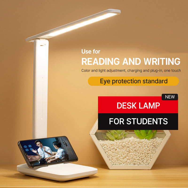 6000mAh Chargeable LED Table Lamp USB 3 Color Stepless Dimmable Desk Lamp Touch Foldable Eye Protection Reading Night Light - Il mio negozio