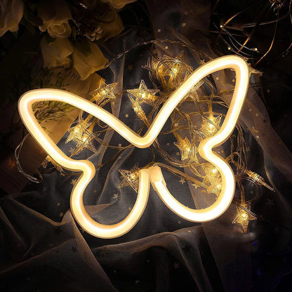 Butterfly Neon Sign USB/Battery Powered Cat LED Neon Light Skull Neon Lamp Wall Art Decor for Home - Il mio negozio
