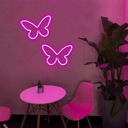 Butterfly Neon Sign USB/Battery Powered Cat LED Neon Light Skull Neon Lamp Wall Art Decor for Home - Il mio negozio