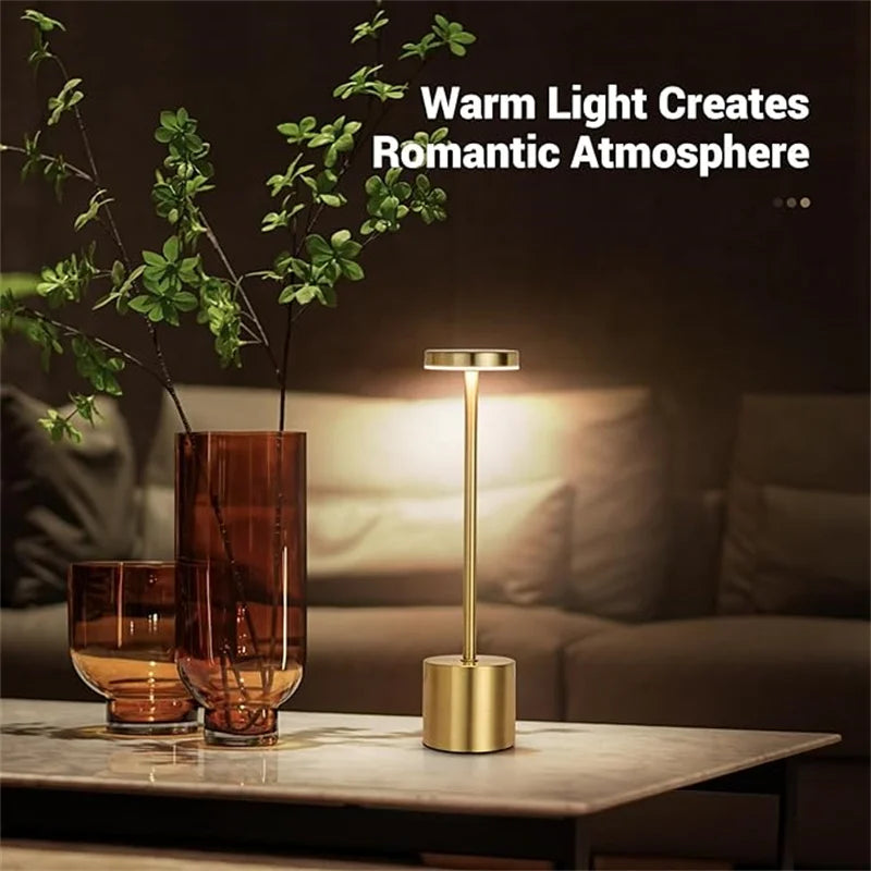 Lampe de Table classique, Rechargeable par USB, veilleuse à gradation continue, tactile, lampe de bureau, 3 couleurs, lampe de chevet, décoration de Bar d'hôtel