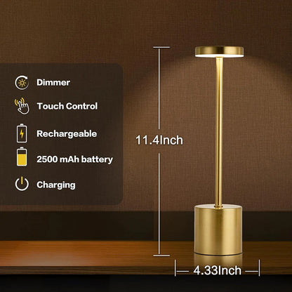 Lampe de Table classique, Rechargeable par USB, veilleuse à gradation continue, tactile, lampe de bureau, 3 couleurs, lampe de chevet, décoration de Bar d'hôtel