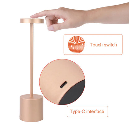 Lampe de Table classique, Rechargeable par USB, veilleuse à gradation continue, tactile, lampe de bureau, 3 couleurs, lampe de chevet, décoration de Bar d'hôtel