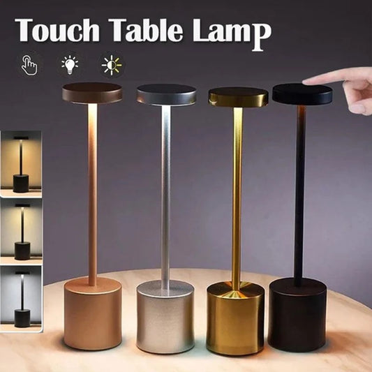 Lampe de Table classique, Rechargeable par USB, veilleuse à gradation continue, tactile, lampe de bureau, 3 couleurs, lampe de chevet, décoration de Bar d'hôtel