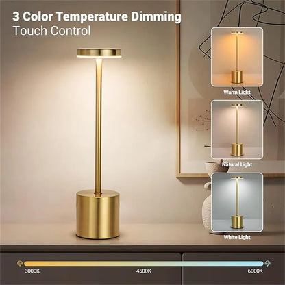 Lampe de Table classique, Rechargeable par USB, veilleuse à gradation continue, tactile, lampe de bureau, 3 couleurs, lampe de chevet, décoration de Bar d'hôtel