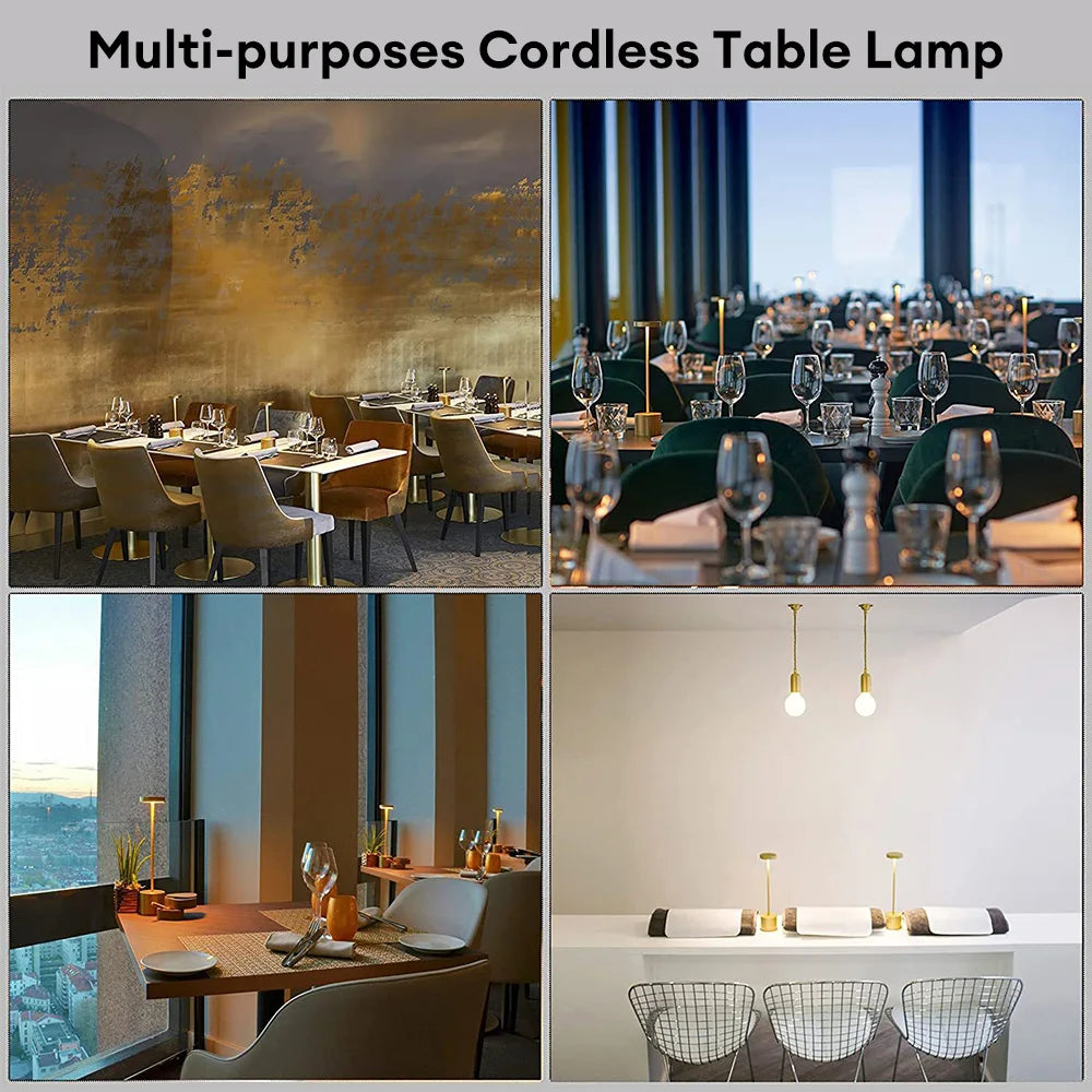 Lampe de Table classique, Rechargeable par USB, veilleuse à gradation continue, tactile, lampe de bureau, 3 couleurs, lampe de chevet, décoration de Bar d'hôtel