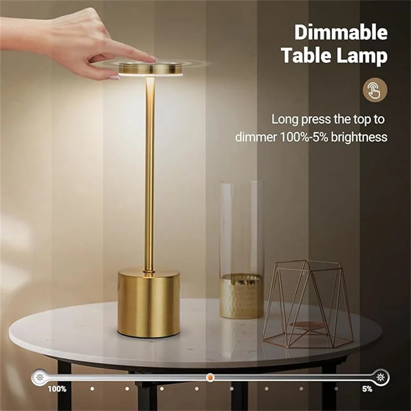Lampe de Table classique, Rechargeable par USB, veilleuse à gradation continue, tactile, lampe de bureau, 3 couleurs, lampe de chevet, décoration de Bar d'hôtel