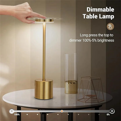 Lampe de Table classique, Rechargeable par USB, veilleuse à gradation continue, tactile, lampe de bureau, 3 couleurs, lampe de chevet, décoration de Bar d'hôtel
