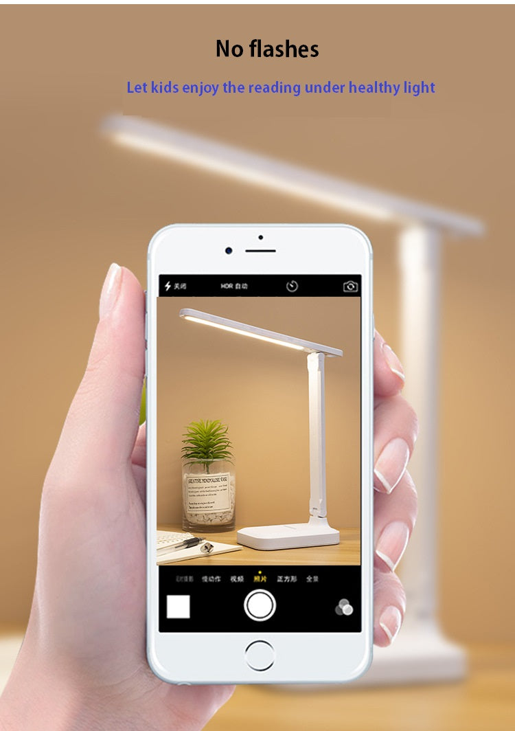 6000mAh Chargeable LED Table Lamp USB 3 Color Stepless Dimmable Desk Lamp Touch Foldable Eye Protection Reading Night Light - Il mio negozio