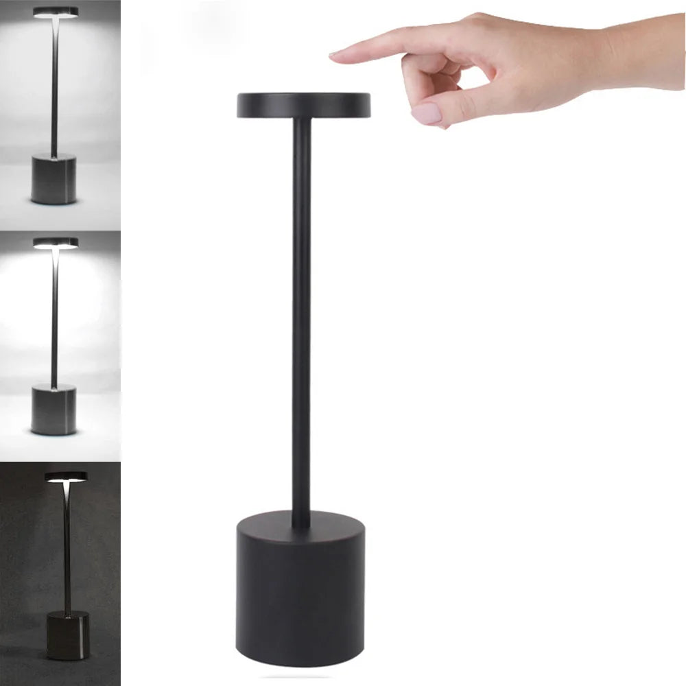 Lampe de Table classique, Rechargeable par USB, veilleuse à gradation continue, tactile, lampe de bureau, 3 couleurs, lampe de chevet, décoration de Bar d'hôtel