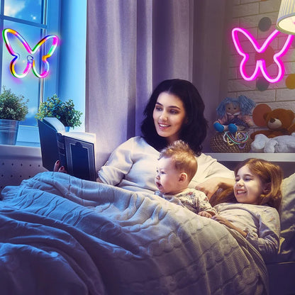 Butterfly Neon Sign USB/Battery Powered Cat LED Neon Light Skull Neon Lamp Wall Art Decor for Home - Il mio negozio