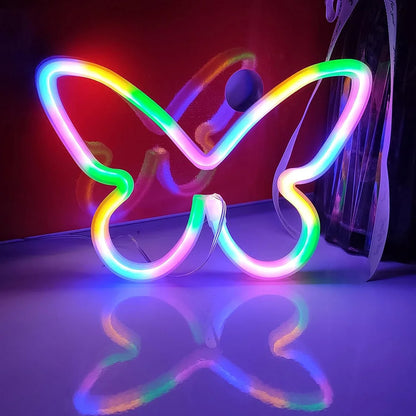 Butterfly Neon Sign USB/Battery Powered Cat LED Neon Light Skull Neon Lamp Wall Art Decor for Home - Il mio negozio
