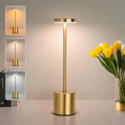 Lampe de Table classique, Rechargeable par USB, veilleuse à gradation continue, tactile, lampe de bureau, 3 couleurs, lampe de chevet, décoration de Bar d'hôtel