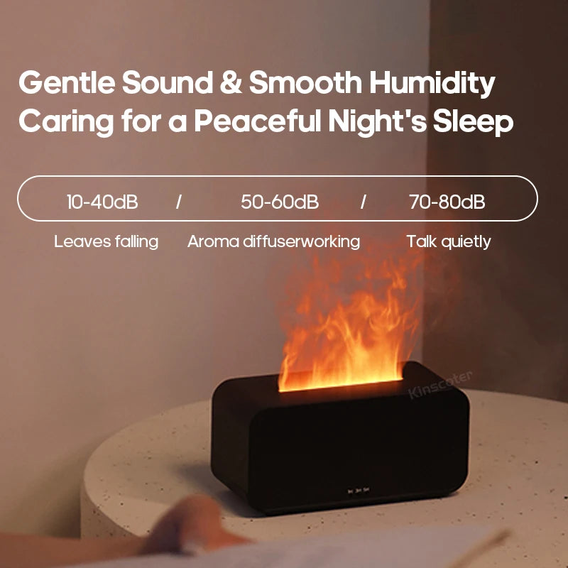 Aroma Diffuser Simulation Colorful Flame Air Humidifier Can add Essential Oil Timing Setting Ultrasonic Cool Mist Maker Fogger - Il mio negozio