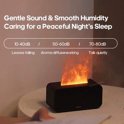 Aroma Diffuser Simulation Colorful Flame Air Humidifier Can add Essential Oil Timing Setting Ultrasonic Cool Mist Maker Fogger - Il mio negozio